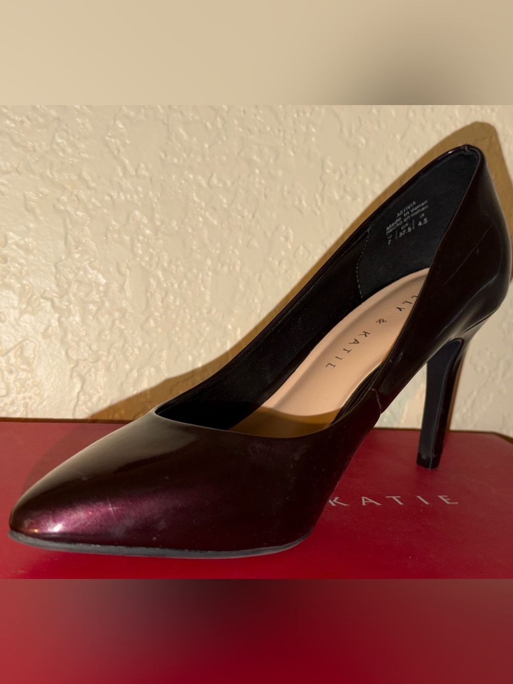 Kelly & Katie Women's Deep Burgundy Pointed Pump